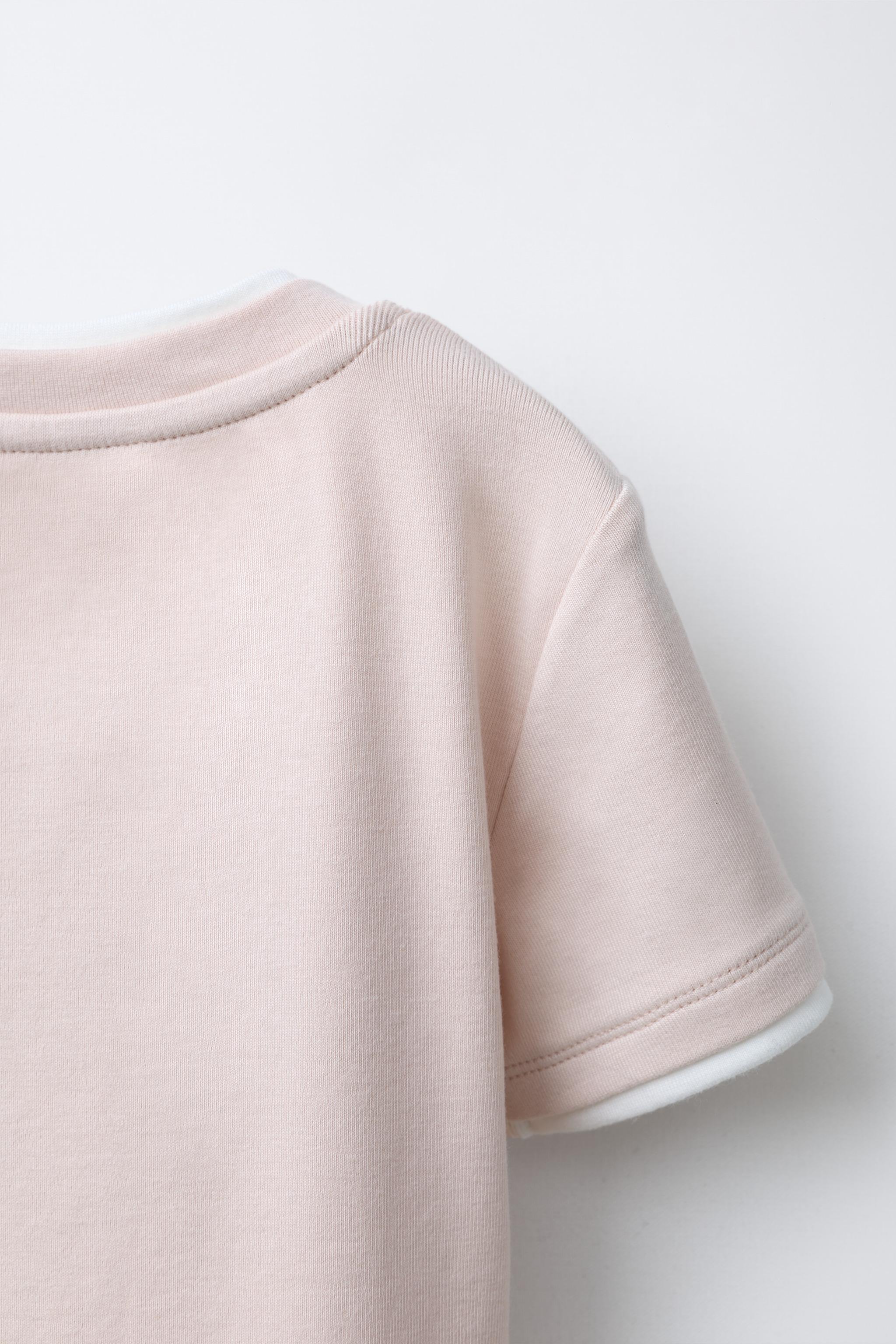 DOUBLE NECK T-SHIRT WITH MODAL